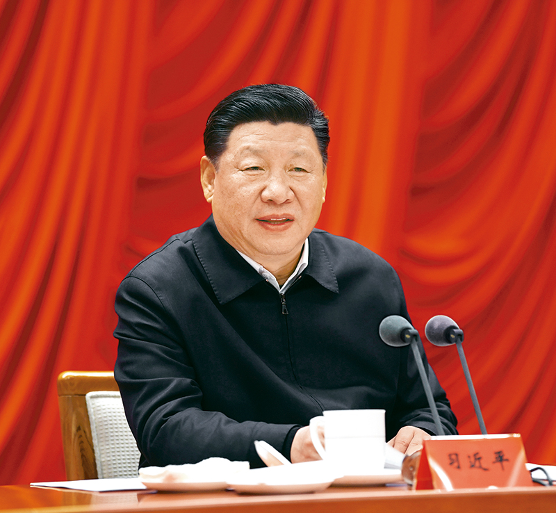 　　2019年1月21日，省部級(jí)主要領(lǐng)導(dǎo)干部堅(jiān)持底線思維著力防范化解重大風(fēng)險(xiǎn)專題研討班在中央黨校開班。中共中央總書記、國(guó)家主席、中央軍委主席習(xí)近平在開班式上發(fā)表重要講話。 新華社記者 饒愛民/攝